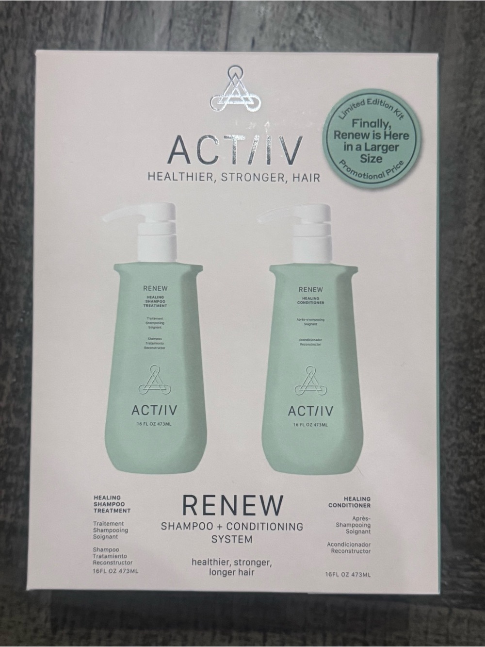 ACTIIV Renew Healing Shampoo 16 oz and Conditioner 16 oz